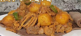 ስፔሻል ድንች ፍርፍር/Special Potato Firfir