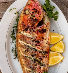 Half Fish (Medium/አሳ ጥብስ (መካከለኛ)